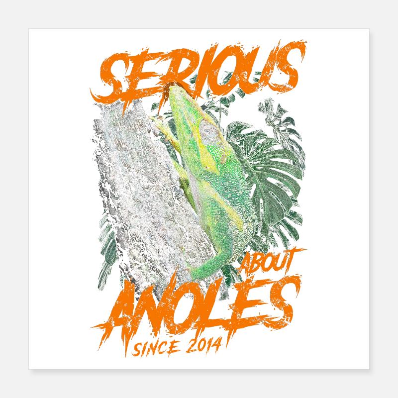 Ernsthaft über Kubanischer Ritter Anolis seit 2014 Poster 40x40 cm