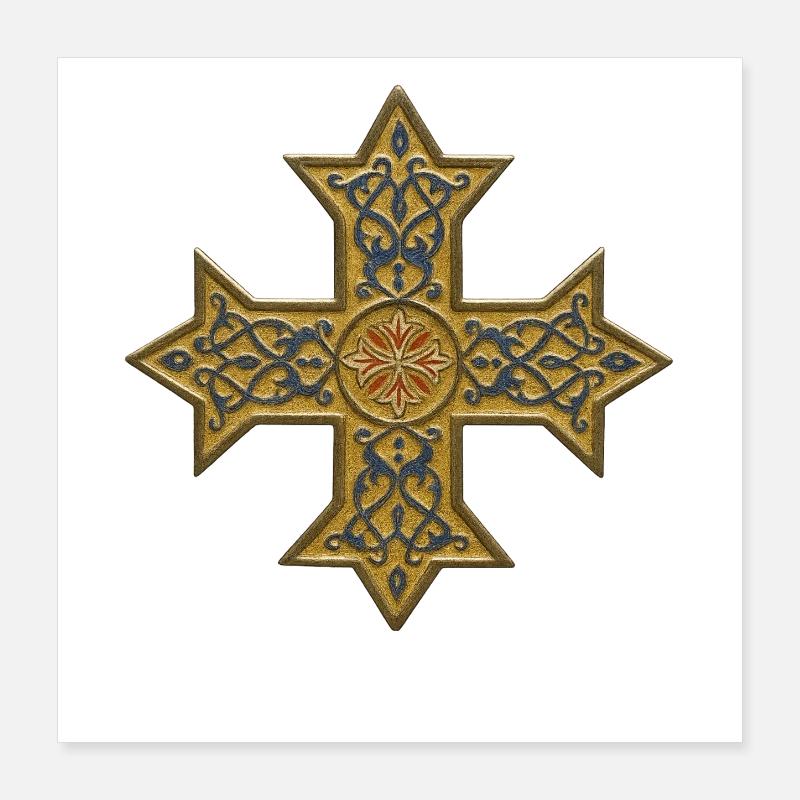 Croix copte Poster 40 x 40 cm