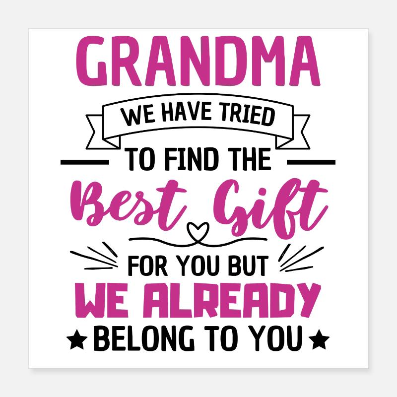 Süße Oma Sagt Großmutter Liebe Poster 40x40 cm
