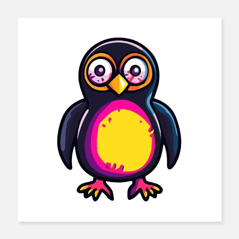 Pinguin Halloween Zombie Poster 40x40 cm