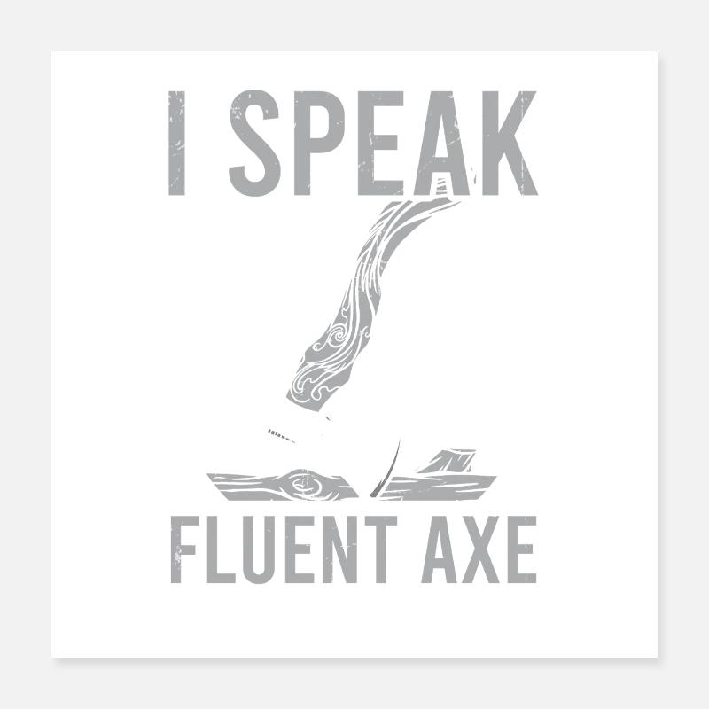 Viking Mythology Valhalla Warrior Axe Sayings Poster 16" x 16" (40x40 cm)
