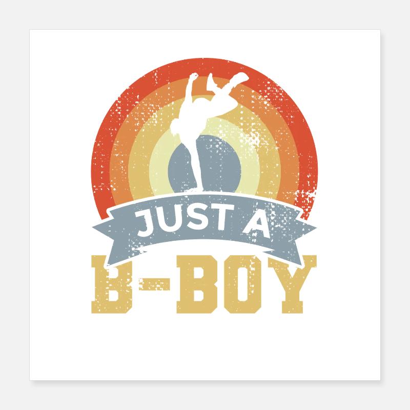 Breakdancer Boy Poster 16" x 16" (40x40 cm)