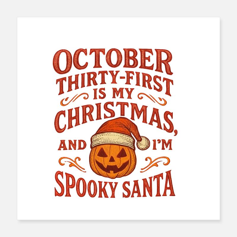 Halloween - Pumpkin - October 31 Poster 16" x 16" (40x40 cm)