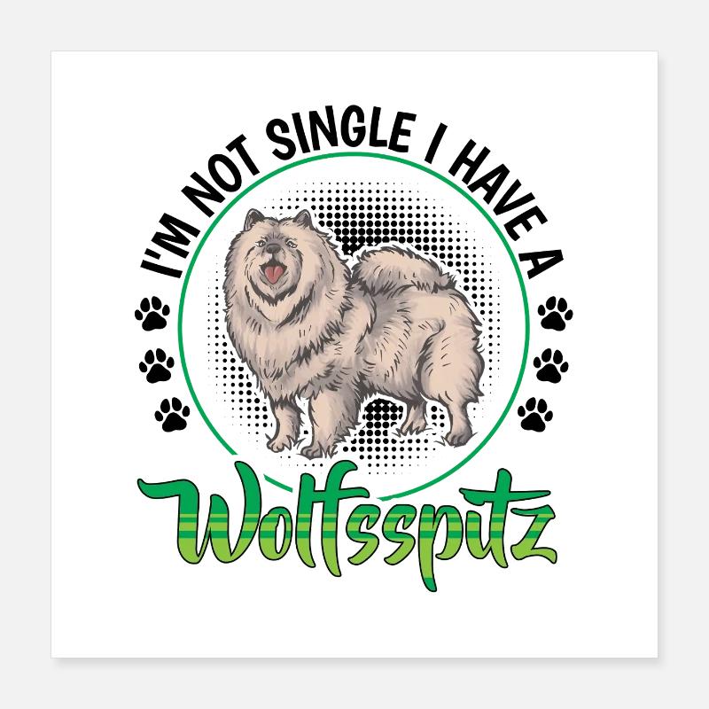 Wolfspitz n’est pas un seul Wolfspitz allemand Poster 40 x 40 cm