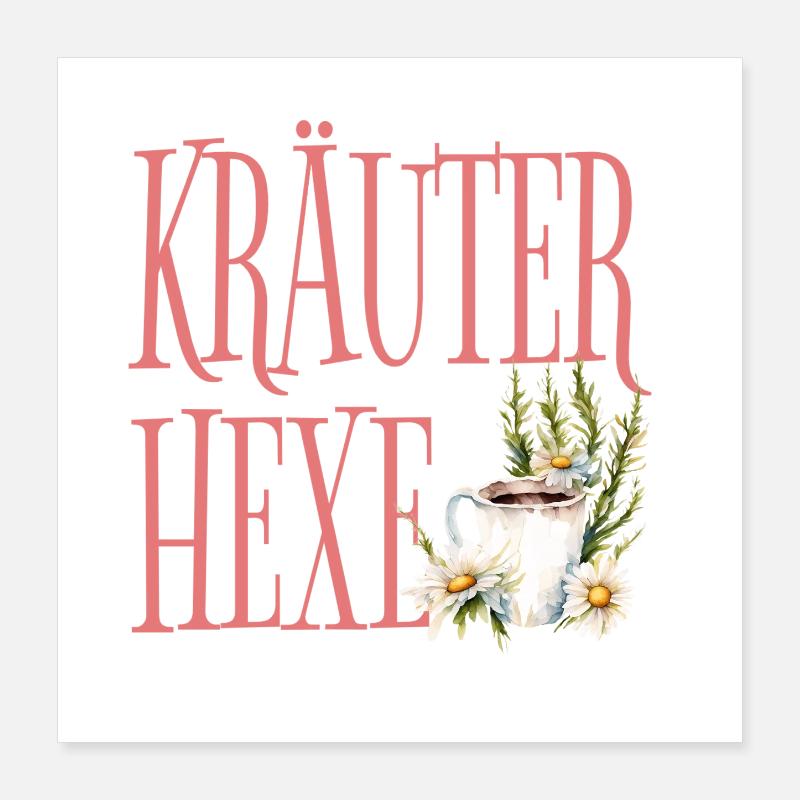 Mystical herb design for nature-loving witch Poster 16" x 16" (40x40 cm)