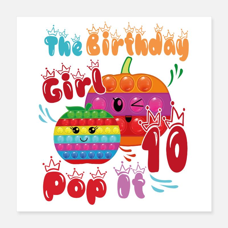 Das Geburtstagskind 10Pop-It Poster 40x40 cm