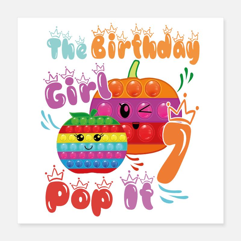 Das Geburtstagskind Pop-It 7 Poster 40x40 cm