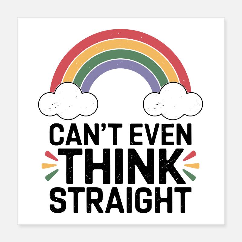 Regenbogen Wolken Jubel Poster 40x40 cm