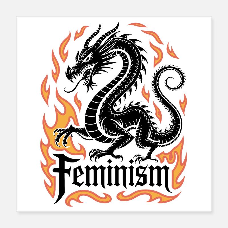 Flame Ring Fire Frame Poster 16" x 16" (40x40 cm)