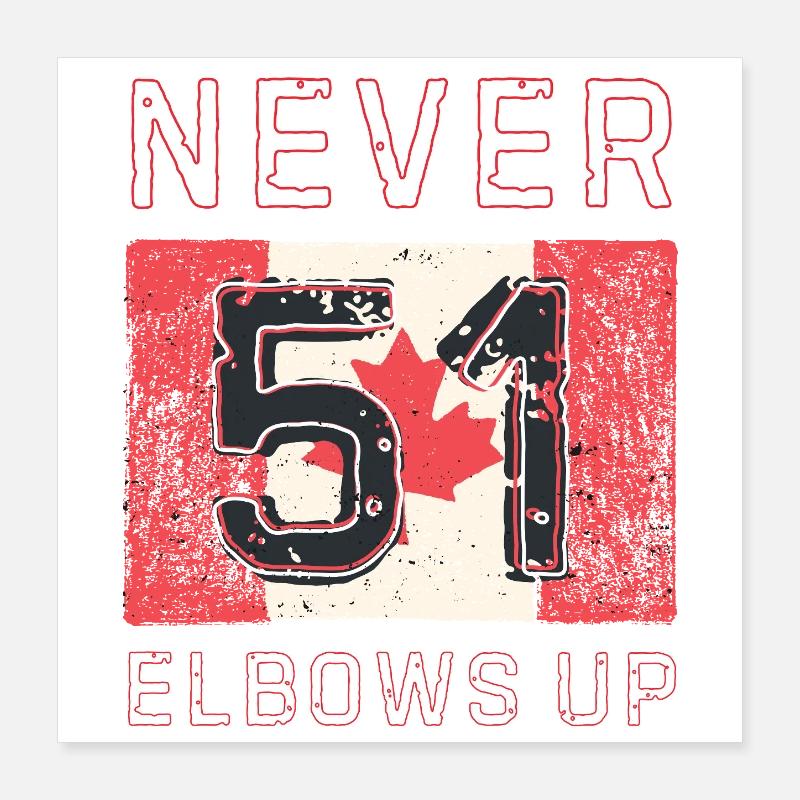 Elbows Up Canada Protest T-shirt  Poster 16" x 16" (40x40 cm)