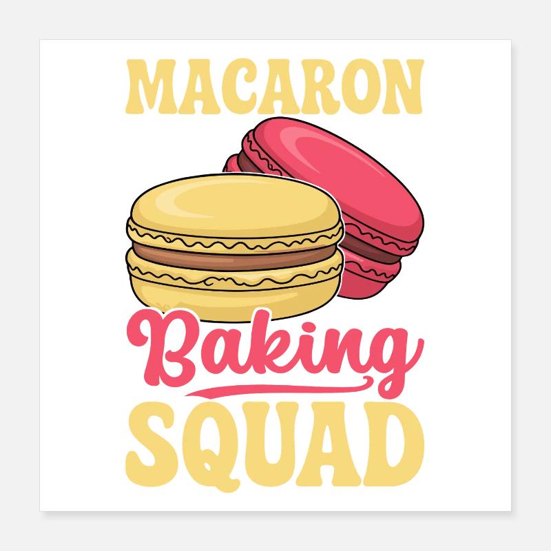 Macaron Desserts Français Poster 40 x 40 cm