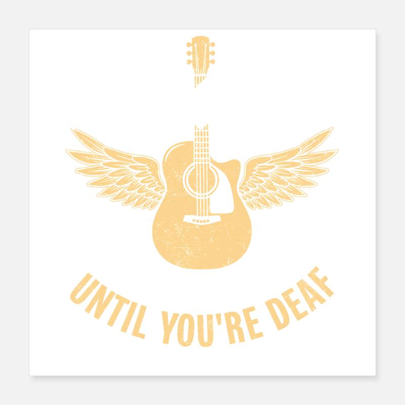 Rock 'n Roll Isn't Dead Until You're Deaf Music Poster 16" x 16" (40x40 cm)
