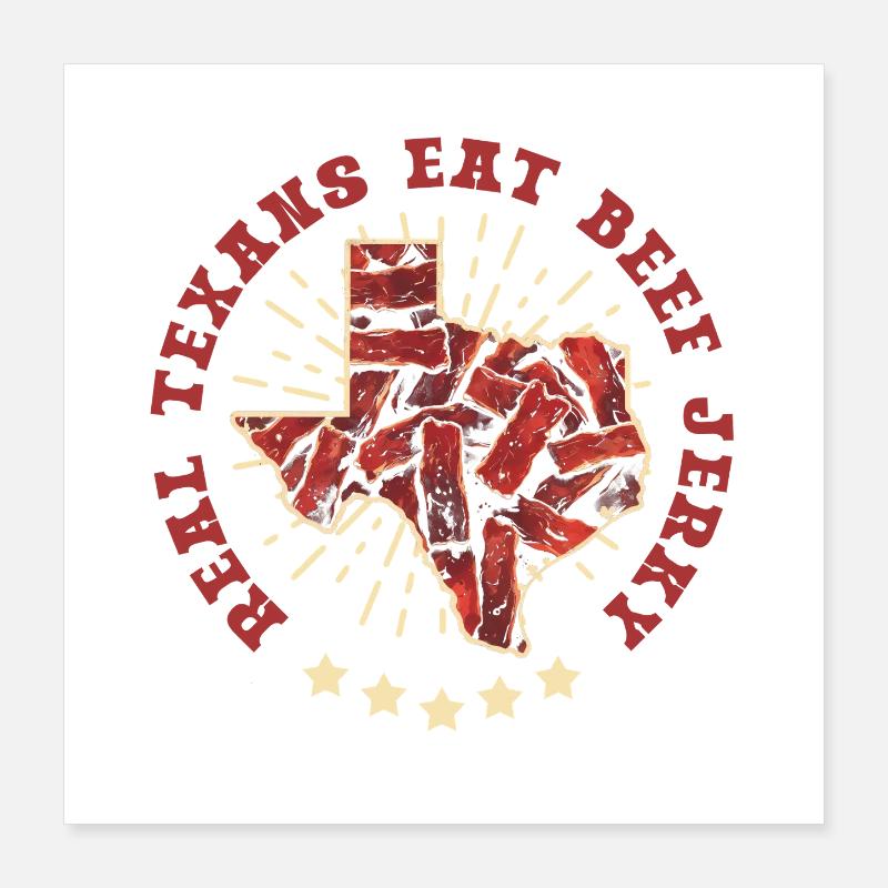 Viande séchée de bœuf séchée Biltong Pemmican Poster 40 x 40 cm