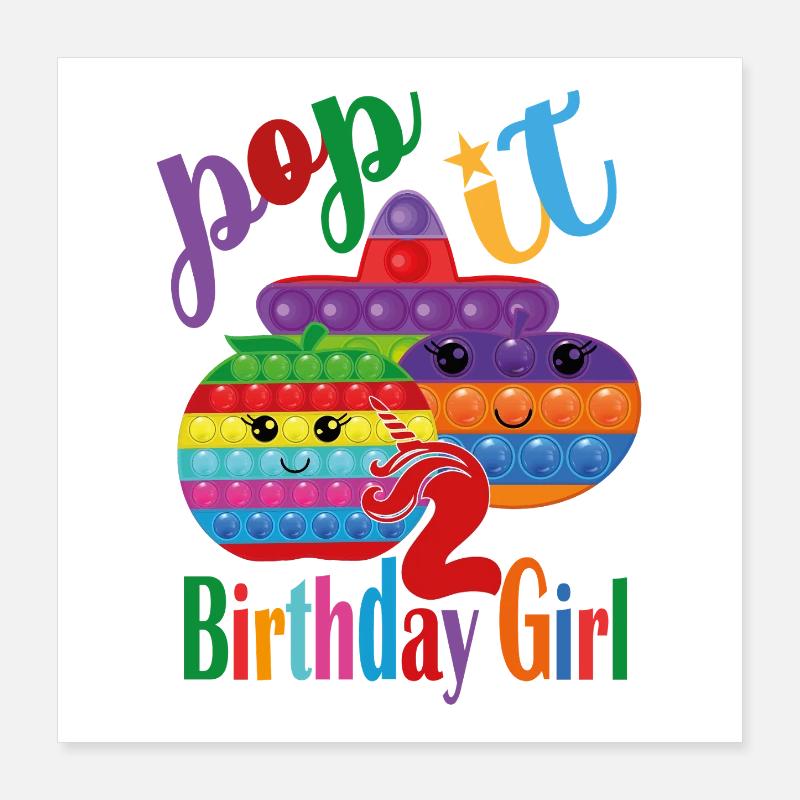 Pop it Geburtstagskind 2 Poster 40x40 cm