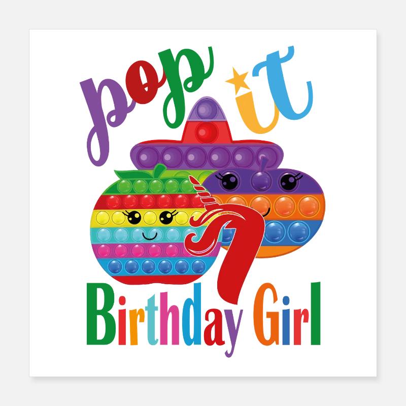 pop-it Geburtstagskind 7 Poster 40x40 cm