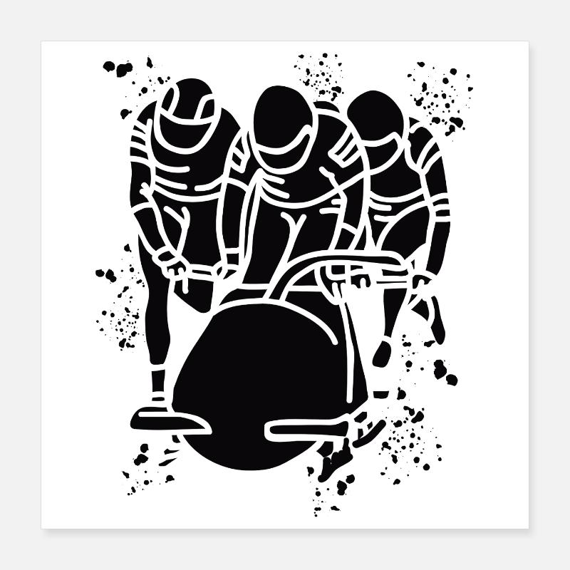 Bobfahrer Bobschlitten Viererbob Poster 40x40 cm