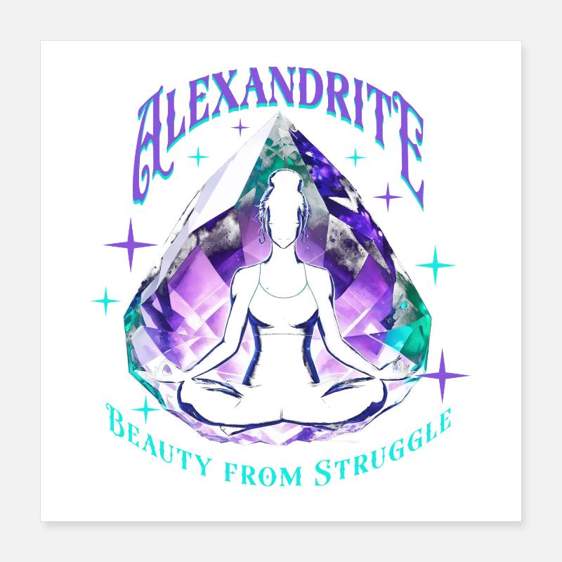 Alexandrite, pierre de naissance Poster 40 x 40 cm