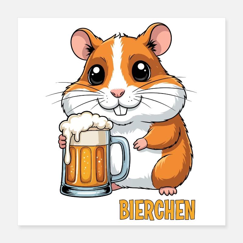 Lecker Bierchen Poster 40x40 cm