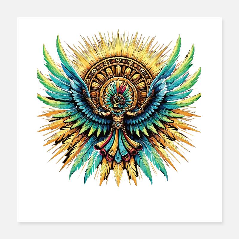 Azteken Poster 40x40 cm