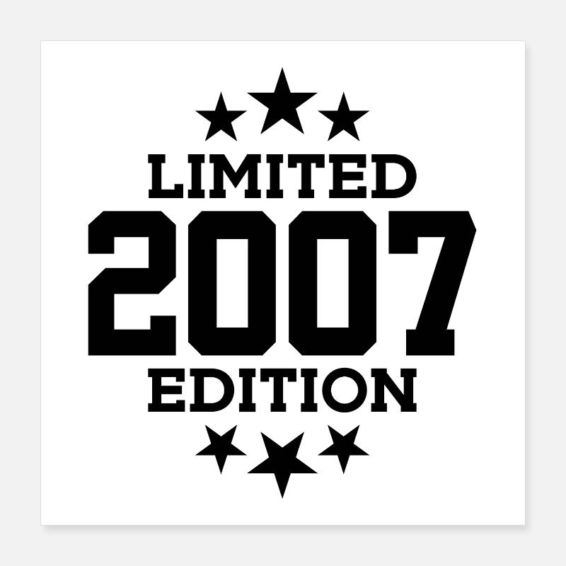LIMITED EDITION 2007 19. GEBURTSTAG Poster 40x40 cm