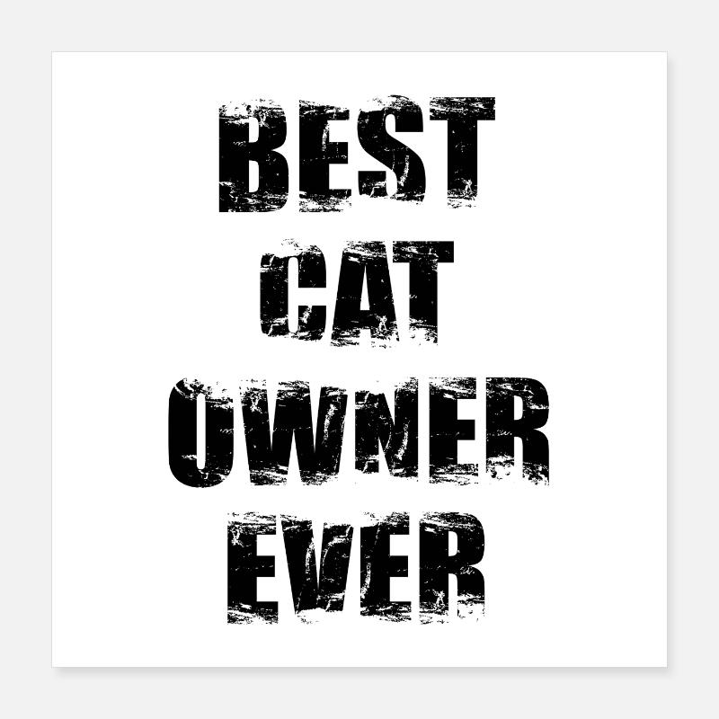 Best Cat Owner Ever Poster 16" x 16" (40x40 cm)