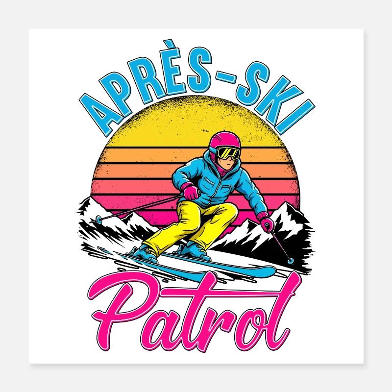 Patrouille après-ski Poster 40 x 40 cm