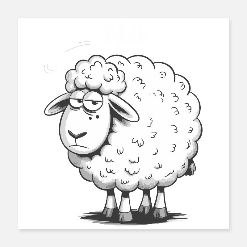 Lower Austria – Grumpy Sheep Humor Design Poster 16" x 16" (40x40 cm)