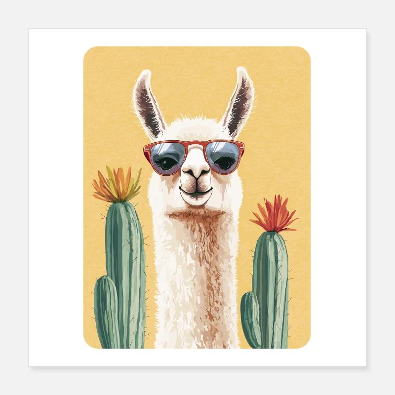 lama Poster 16" x 16" (40x40 cm)