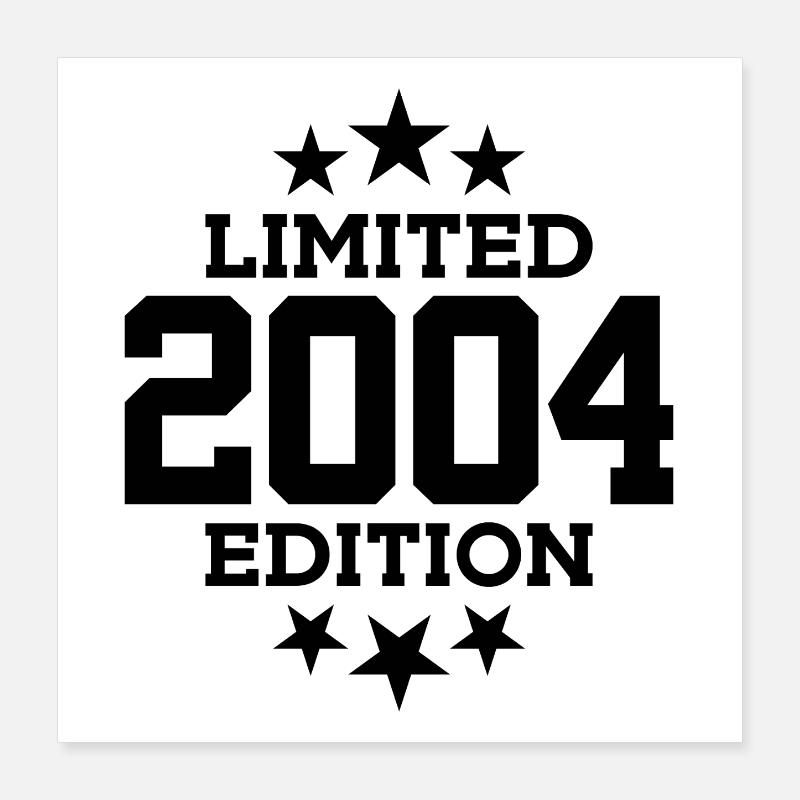 ÉDITION LIMITÉE 2004 22E ANNIVERSAIRE Poster 40 x 40 cm