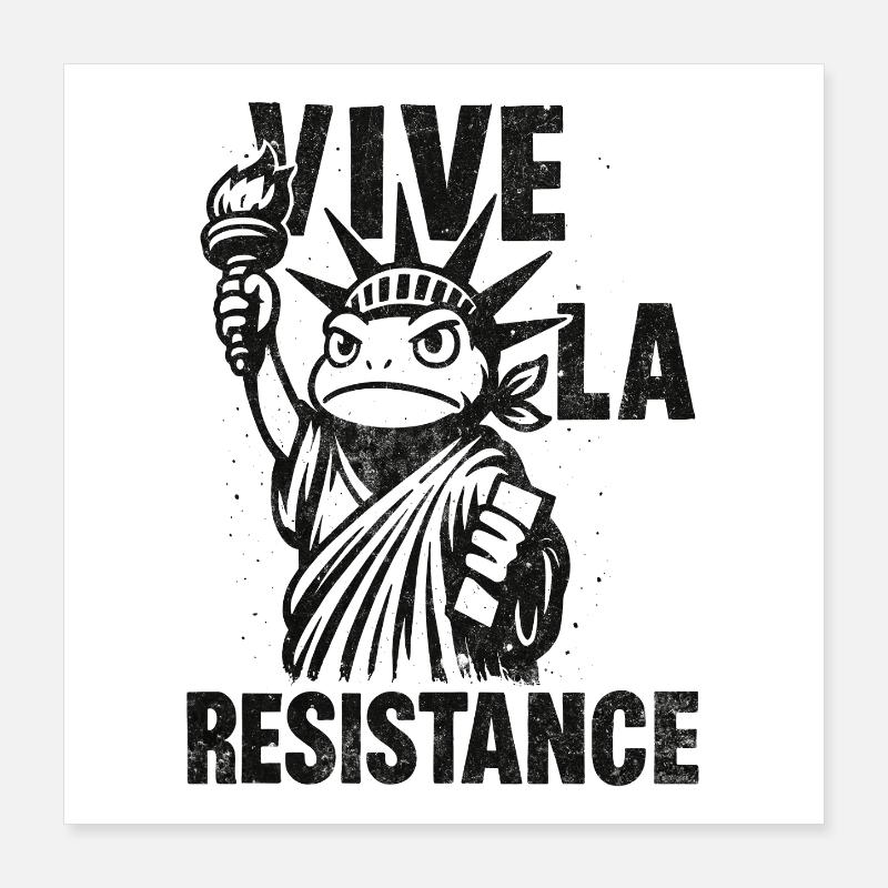 Vive La Resistance Silhouette Tee Poster 16" x 16" (40x40 cm)