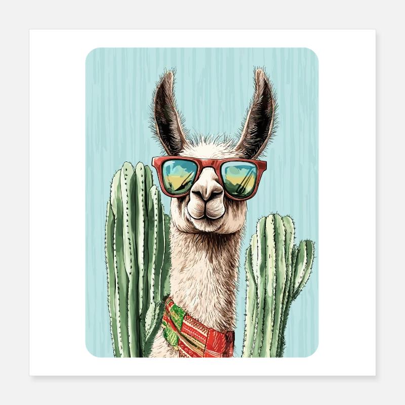 lama Poster 16" x 16" (40x40 cm)
