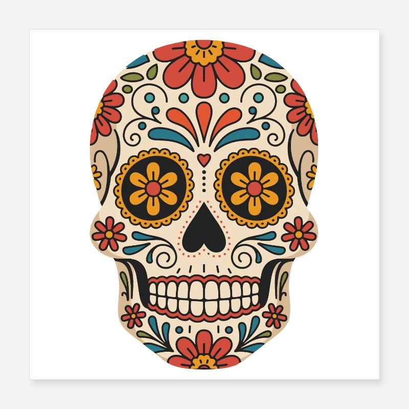Cinco De Mayo Schädelsymbol Feier Poster 40x40 cm