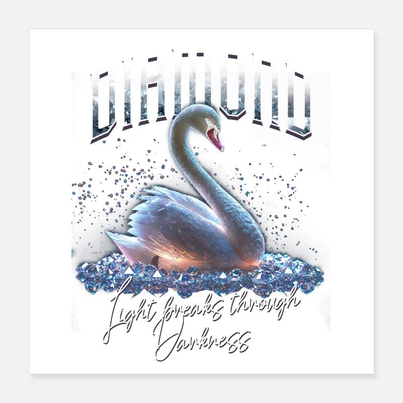 Birthstone April Diamond Poster 16" x 16" (40x40 cm)