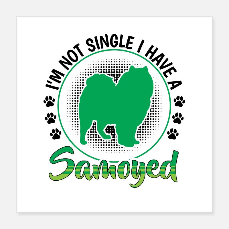 Samojede nicht single Schlittenhund Poster 40x40 cm