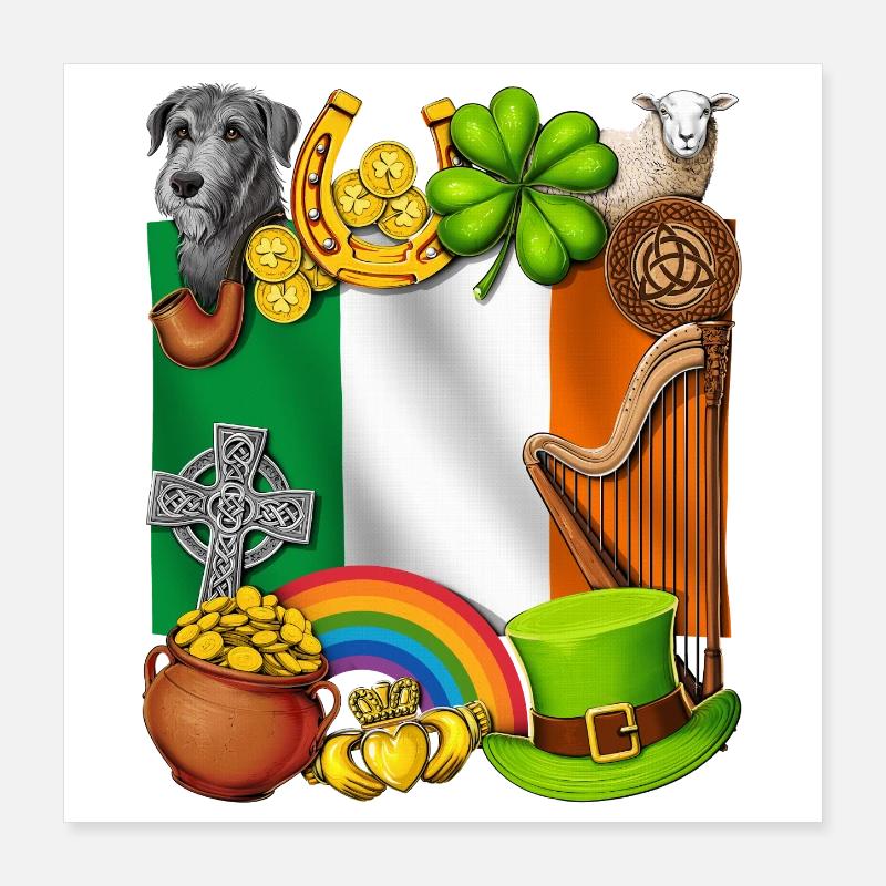 Irisches Erbe Poster 40x40 cm