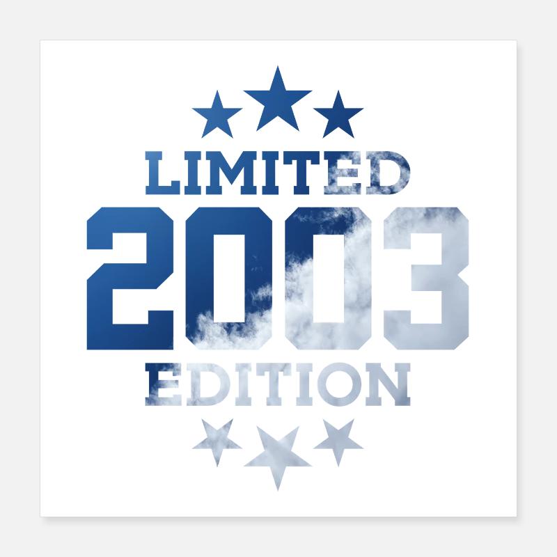 ÉDITION LIMITÉE 23E ANNIVERSAIRE 2003 Poster 40 x 40 cm