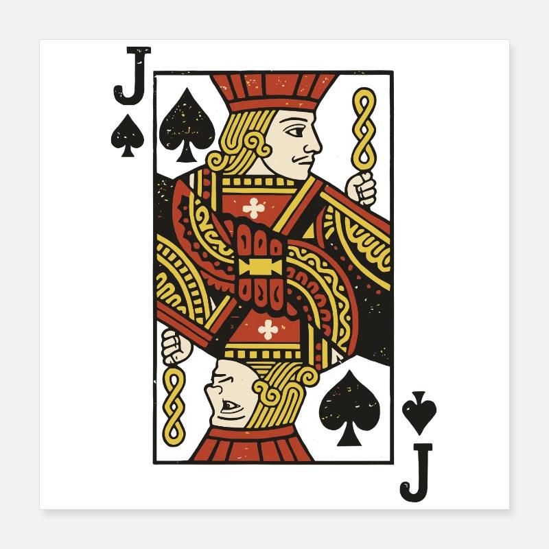Ritter Joker Kartenkunst Druck Poster 40x40 cm