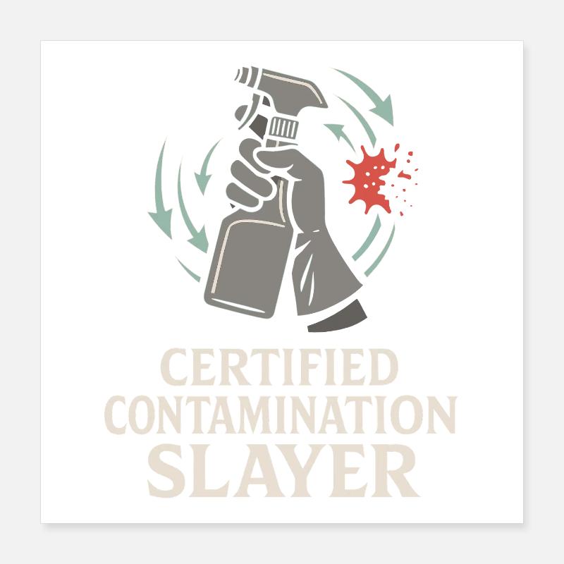 Cleanroom Technician Controlled Environment Poster 16" x 16" (40x40 cm)