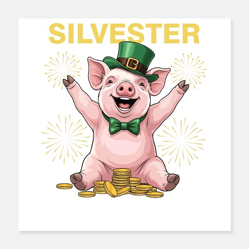 Silvester Outfit Poster 40x40 cm
