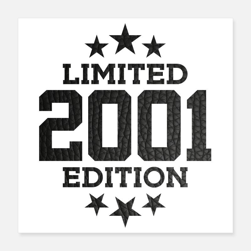 ÉDITION LIMITÉE 2001 25E ANNIVERSAIRE Poster 40 x 40 cm