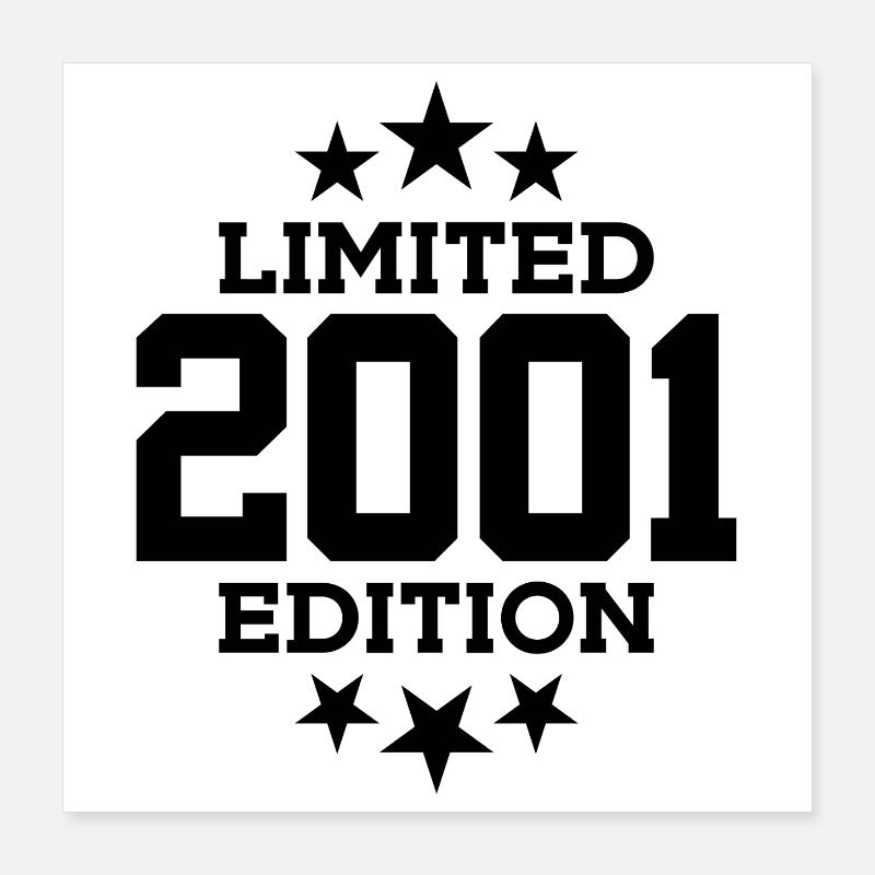 ÉDITION LIMITÉE 2001 25E ANNIVERSAIRE Poster 40 x 40 cm