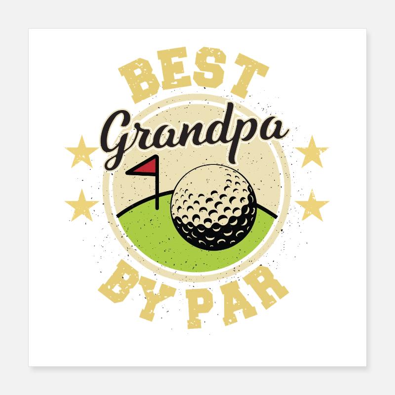 Golf Opa Poster 40x40 cm