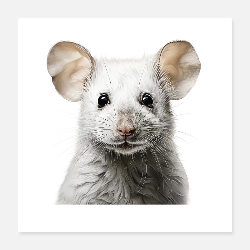 Cute Mouse – Cute Pet Portrait Poster 16" x 16" (40x40 cm)