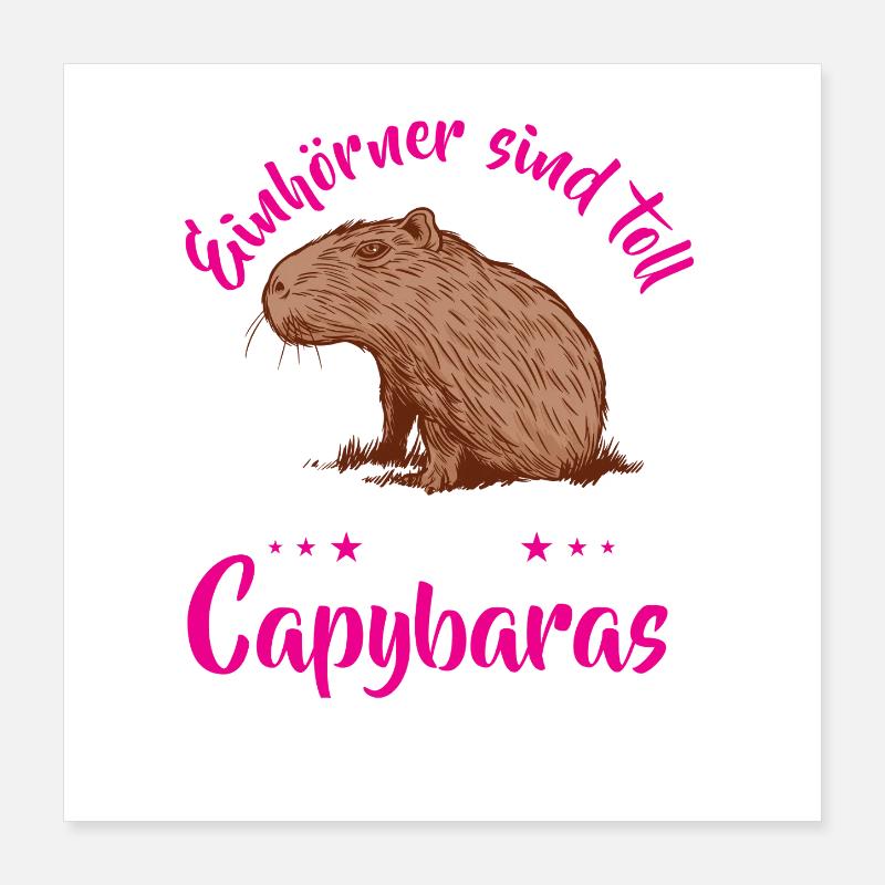 Les capybaras sont de vrais capybaras Poster 40 x 40 cm