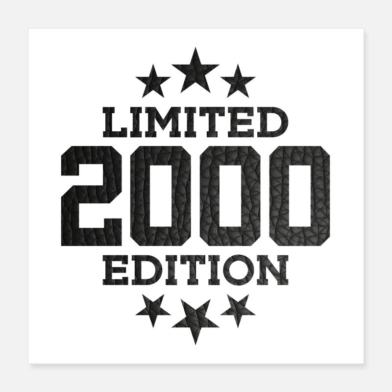 LIMITED EDITION 2000 26. GEBURTSTAG Poster 40x40 cm