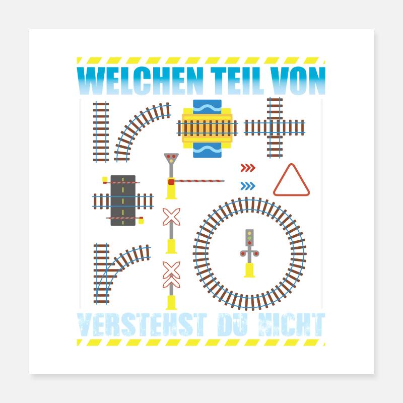 Modellbahn Modelleisenbahn Eisenbahn Poster 40x40 cm