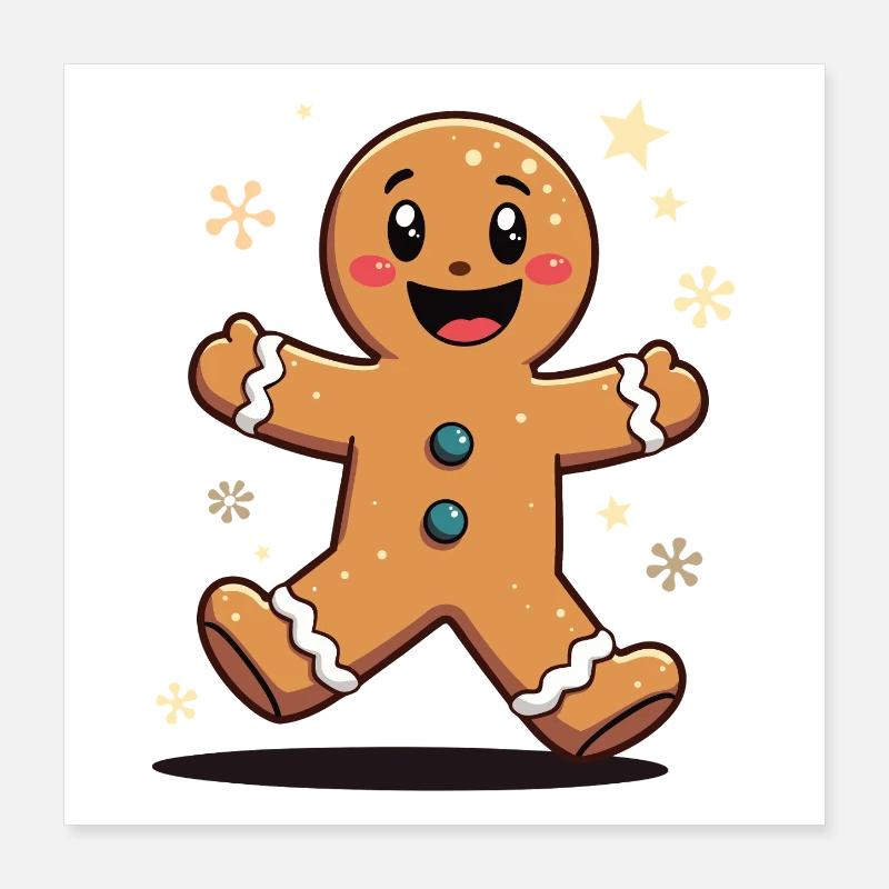 Lebkuchenmann Poster 40x40 cm