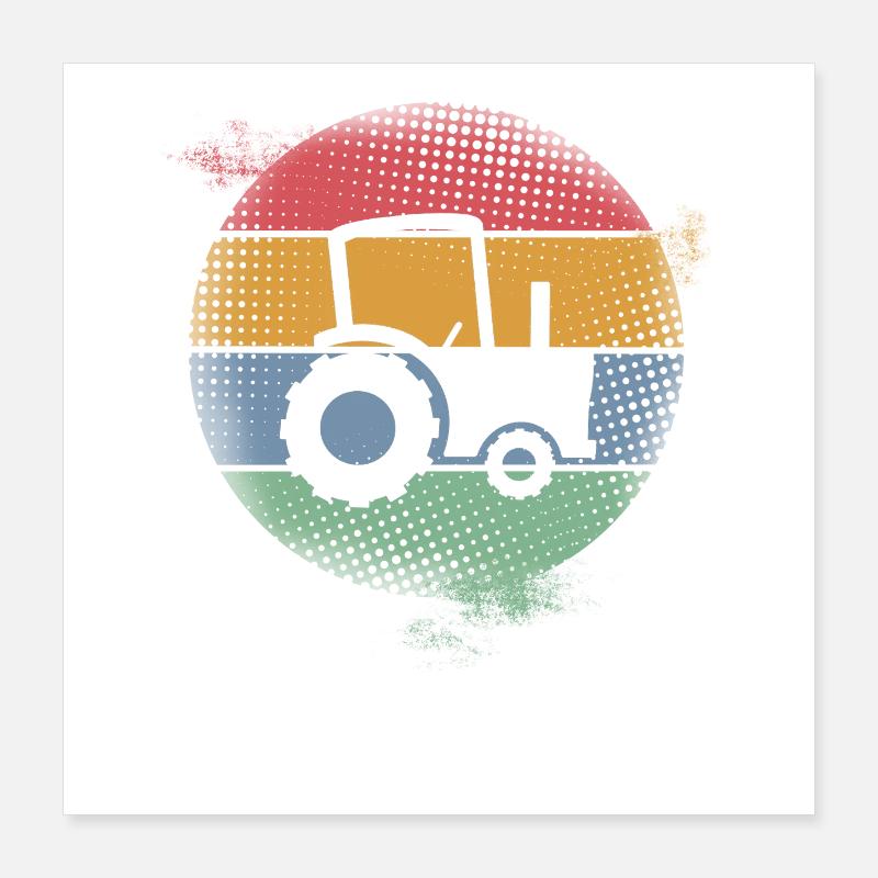 Traktor Poster 40x40 cm