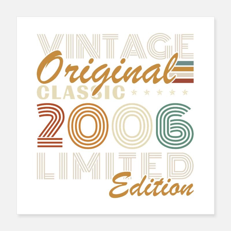 2006 Vintage Retro Birthday Gift Poster 16" x 16" (40x40 cm)