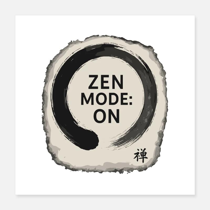 Mode Zen activé – Conception minimaliste de la pleine conscience Poster 40 x 40 cm